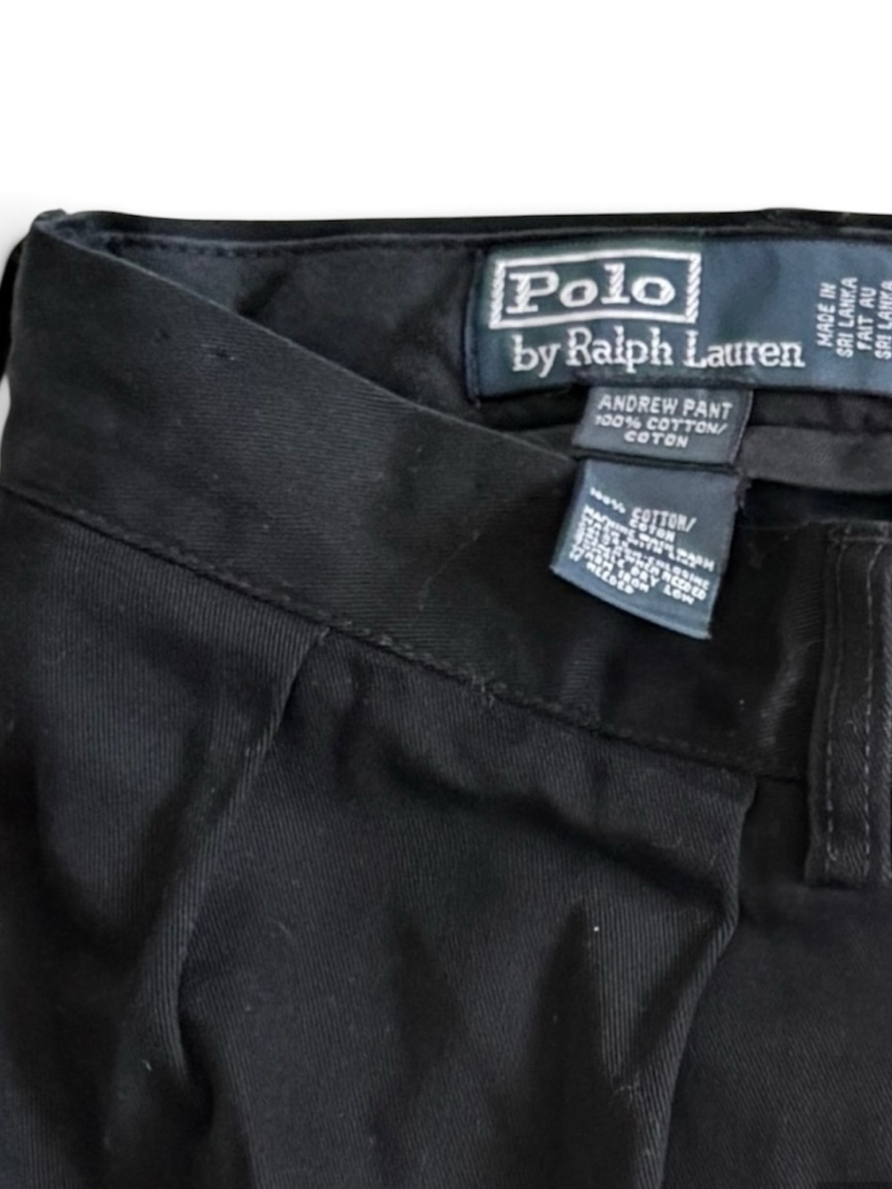 Polo Ralph Lauren Andrew Double Pleat Pant Black 36/32